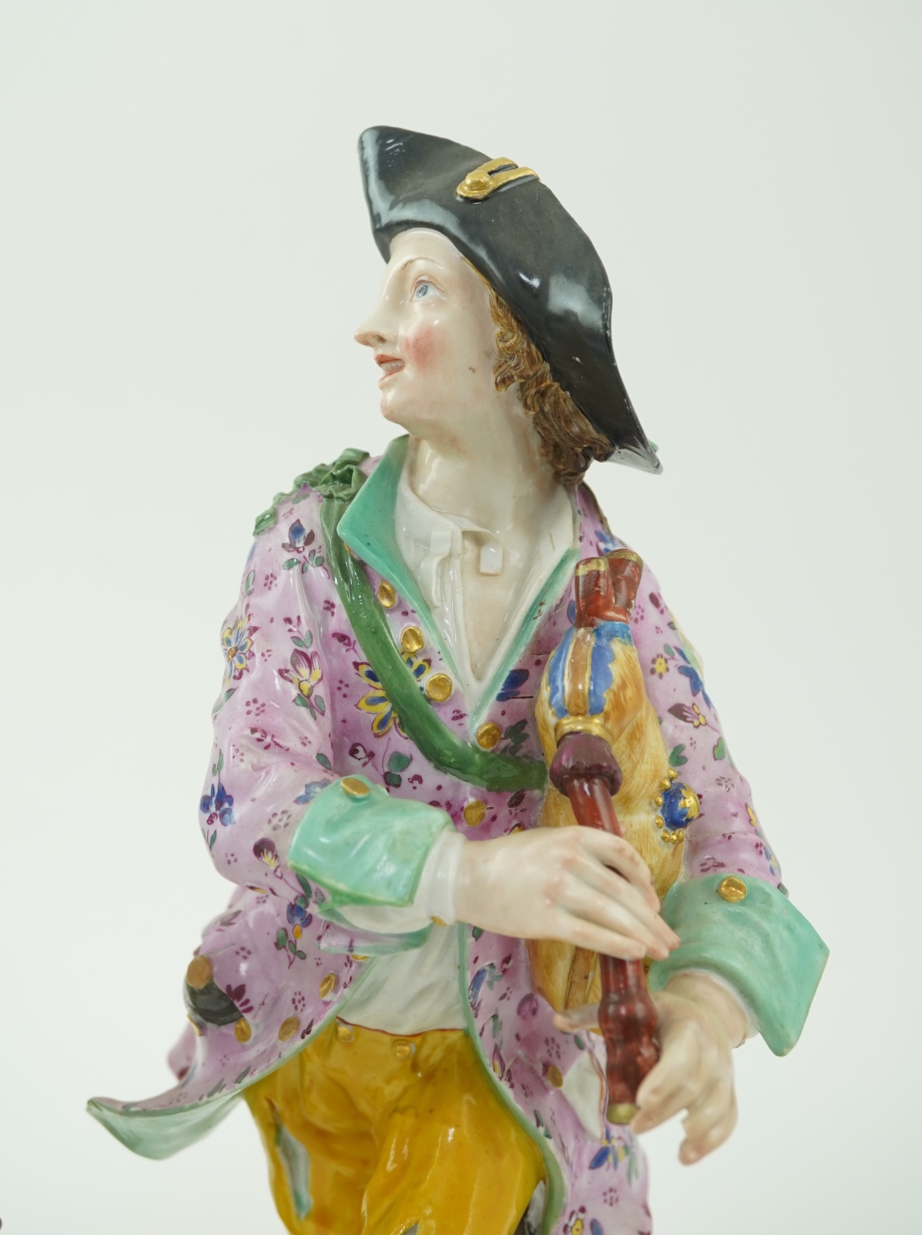 A pair of large Meissen figures of musicians, 19th century